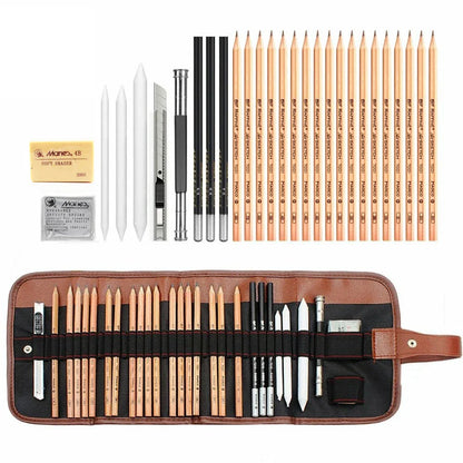 Piece Professional Sketch Pencil Set with Portable Case