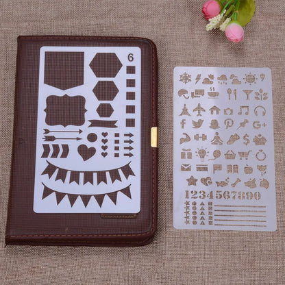 12-Piece Reusable Stencils for Painting and Craft Projects