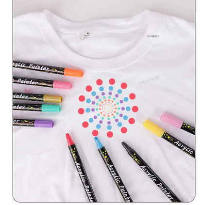 Multi-Color Dual-Tip Acrylic Paint Markers for Art and DIY