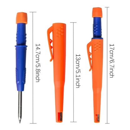 2-in-1 Solid Carpenter Pencil with Built-In Sharpener