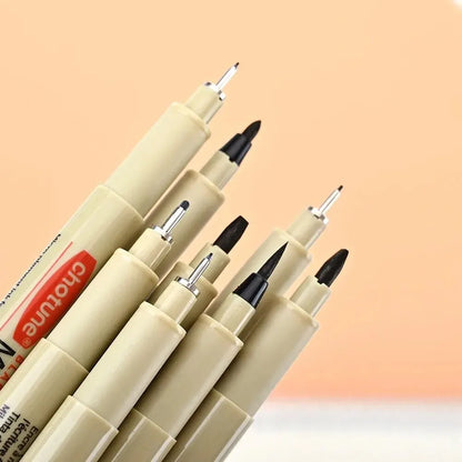 12pcs Waterproof Fineliner Pens for Sketching and Manga