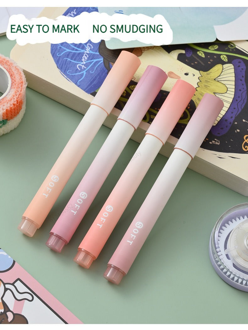 4Pcs Kawaii Highlighter Pens