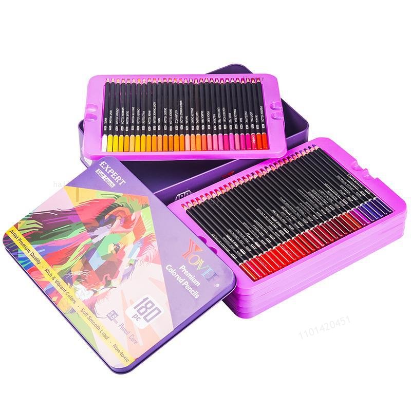 Professional 180-Color Colored Pencil Set