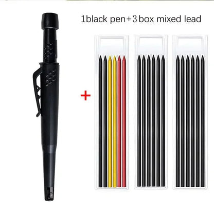 2-in-1 Solid Carpenter Pencil with Built-In Sharpener