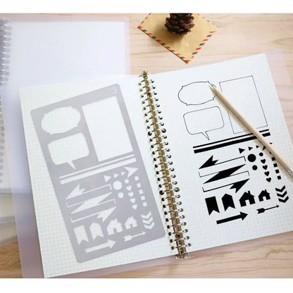 12-Piece Reusable Stencils for Painting and Craft Projects