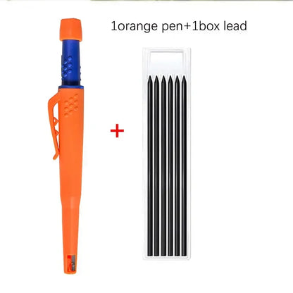 2-in-1 Solid Carpenter Pencil with Built-In Sharpener