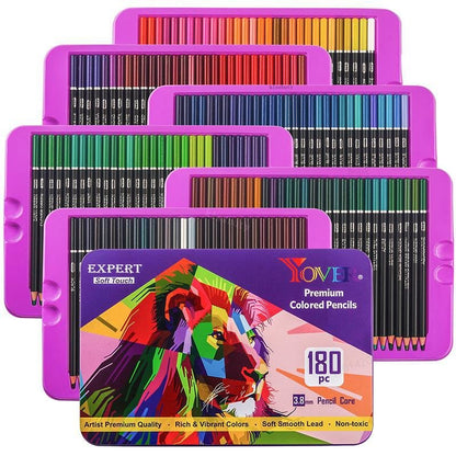 Professional 180-Color Colored Pencil Set