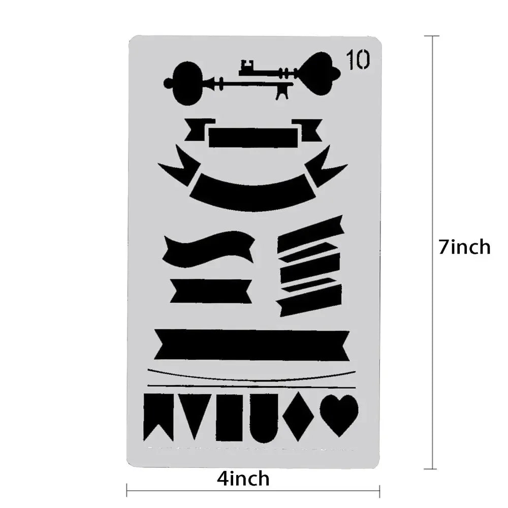 12-Piece Reusable Stencils for Painting and Craft Projects