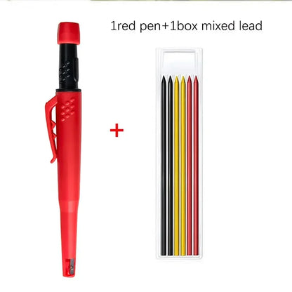 2-in-1 Solid Carpenter Pencil with Built-In Sharpener