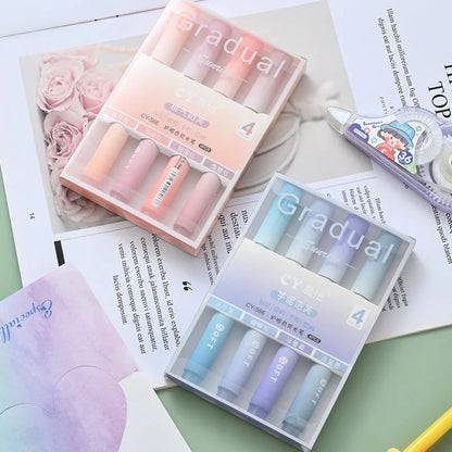 4Pcs Kawaii Highlighter Pens