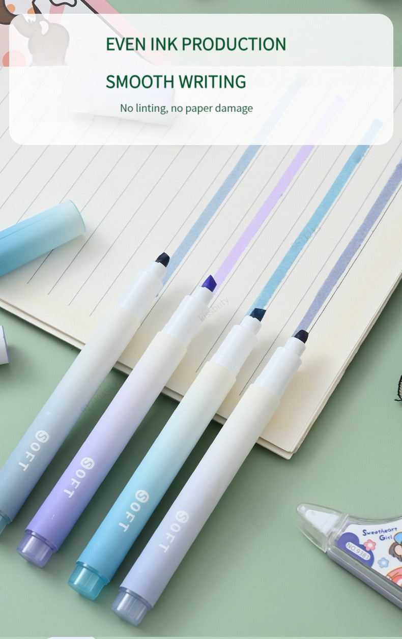 4Pcs Kawaii Highlighter Pens