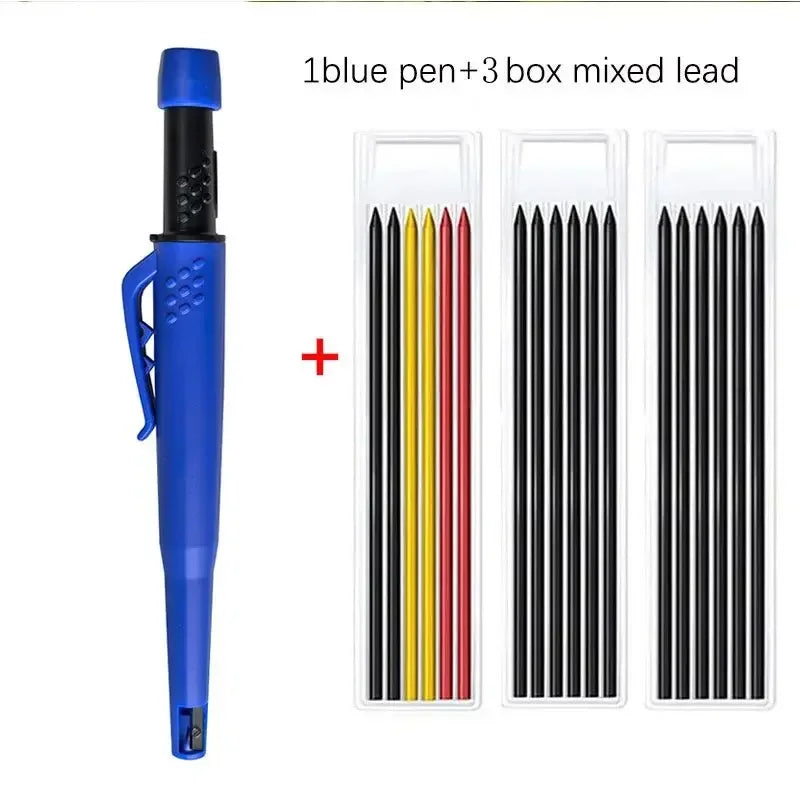 2-in-1 Solid Carpenter Pencil with Built-In Sharpener