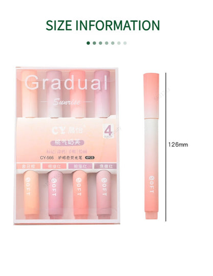 4Pcs Kawaii Highlighter Pens