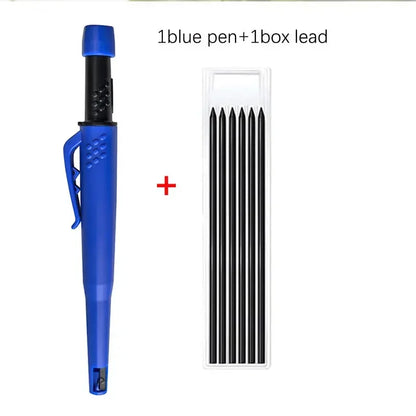 2-in-1 Solid Carpenter Pencil with Built-In Sharpener