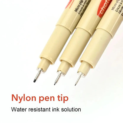 12pcs Waterproof Fineliner Pens for Sketching and Manga